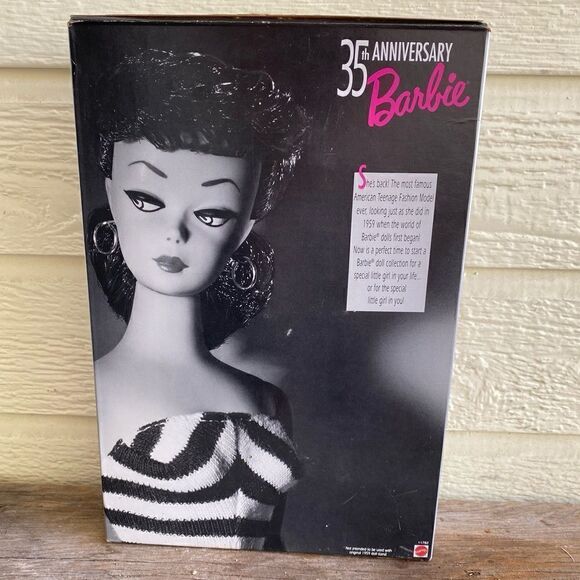 Barbie 35th Anniversary Doll/Package(Brunette) 1959 Reproduction Special Edition - Picture 2 of 7